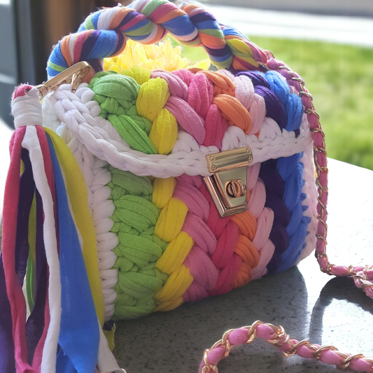 Shiroli Craft Designer Magic Palette Handmade Crochet Bag - Image 2