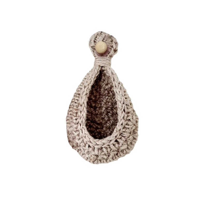 Jute Crafts Hanging Wall Planters Cum Baskets - Set of 2 Image-3