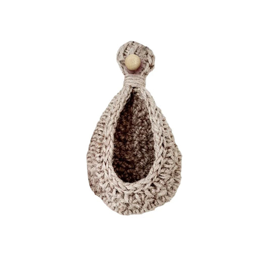 Jute Crafts Hanging Wall Planter Cum Basket Image-2
