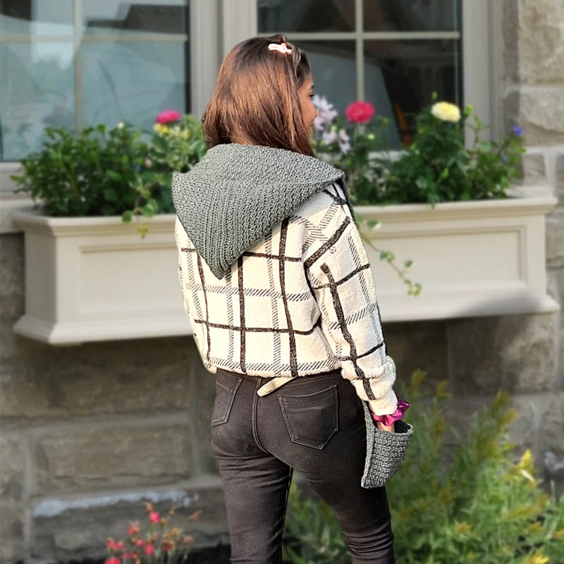 Handmade Crochet Multi functional 3 in 1 Design - Muffler With Hoodie & Pockets Image-3