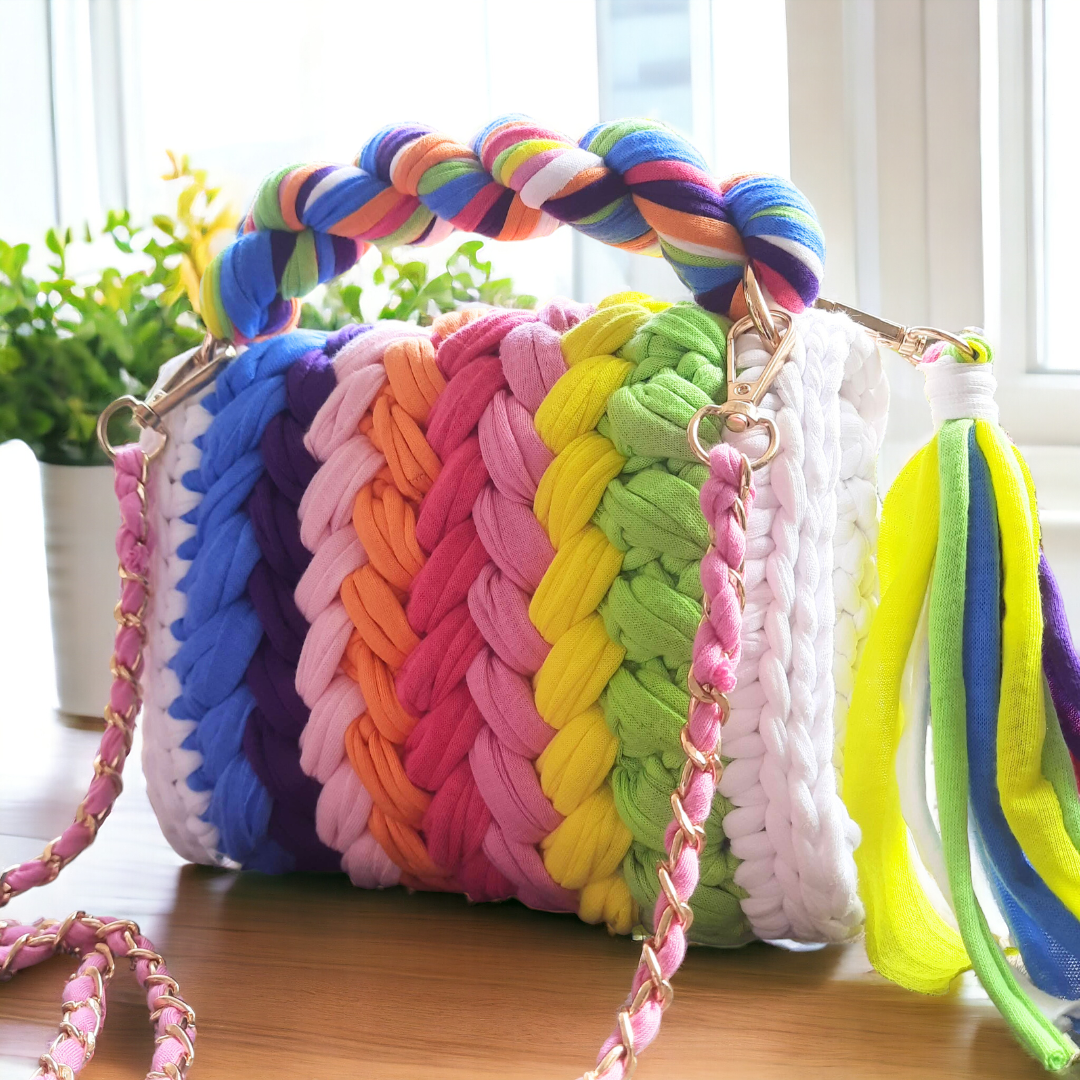 Shiroli Craft Designer Magic Palette Handmade Crochet Bag - Image 5