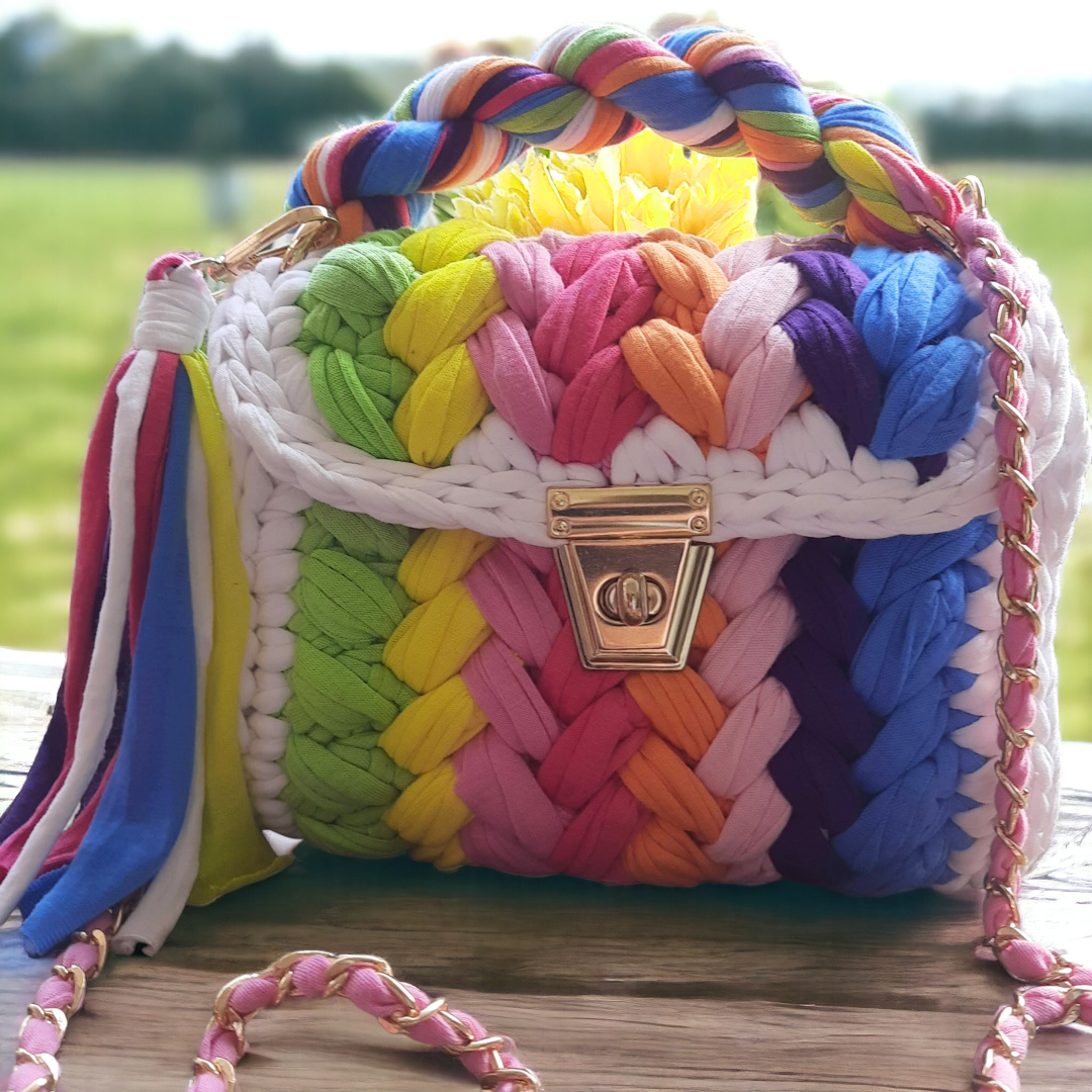 Shiroli Craft Designer Magic Palette Handmade Crochet Bag - Image 3