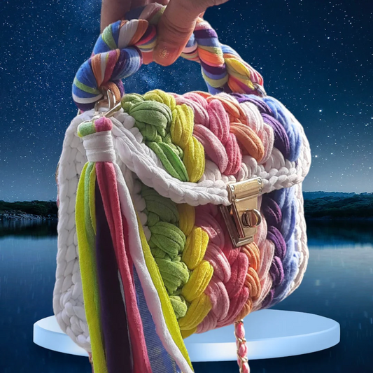 Shiroli Craft Designer Magic Palette Handmade Crochet Bag - Image 1